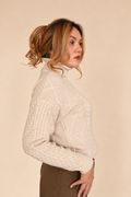 Sweater beige cuello tortuga